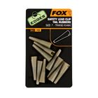 Fox International Edges Size 7 Lead Clip Tail Rubbers 10 pcs trans khaki safety clip protectors