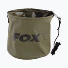 Fox International Secchio d'acqua grande pieghevole con corda e clip secchio per carpe verde