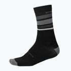 Calze da ciclismo Endura BaaBaa Merino Stripe nero opaco