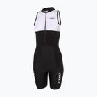 Muta da triathlon da donna ZONE3 Lava Long Distance Trisuit black/white/green