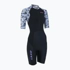 Tuta da triathlon da donna ZONE3 Lava Short Sleeve Trisuit bianco/ghiaccio