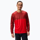 Endura Core Printed Uomo manica lunga da ciclismo rosso fuoco