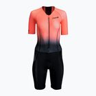 Tuta da thriathlon da donna HUUB Commit Tuta da corsa lunga nero/corallo