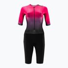 Tuta Triathlon donna HUUB Collective Tuta Tri nero/rosa sfumato