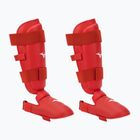 Protezioni Mizuno Instep rosse imbottite per tibia e piede 23EHA10062