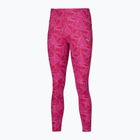 Leggings da running donna Mizuno 7/8 Printed pink peacock
