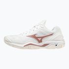 Scarpe da pallamano da donna Mizuno Wave Stealth V bianco/rosa/bianco neve