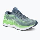 Scarpe da corsa da uomo Mizuno Wave Skyrise 4 verde mimetico/blu di Cina/909c