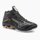 Scarpe da pallavolo da uomo Mizuno Wave Lightning Z7 Mid nero oyster/mp gold/irongate