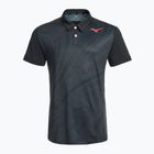 Polo da tennis da uomo Mizuno Charge Shadow Polo nero