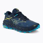 Scarpe da corsa da uomo Mizuno Wave Mujin 10 dress blues/verde brillante/swim cap