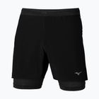 Pantaloncini da corsa Mizuno ER 5.5" 2IN1 da uomo, nero