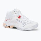 Scarpe da pallavolo donna Mizuno Wave Lightning Z8 Mid bianco/aleuziano/rosa scuro
