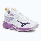 Scarpe da pallavolo da donna Mizuno Wave Dimension bianco/viola patrizia/vintage
