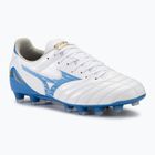 Scarpe da calcio Mizuno Morelia Neo IV Pro FG laser blu/bianco per uomo