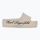 Infradito donna KARL LAGERFELD Kobo II Hotel Logo bianco sporco eco eva