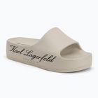 Infradito donna KARL LAGERFELD Kobo II Hotel Logo bianco sporco eco eva