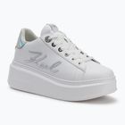 KARL LAGERFELD scarpe da donna Anakapri Signia in pelle bianca e argento