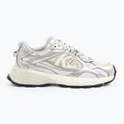 KARL LAGERFELD scarpe da donna Orion Sidetrim pelle/tessuto bianco con argento