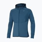 Giacca da corsa Mizuno Warmalite Hybrid Full Zip blu ala verde acqua da uomo