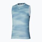 Maglietta da running da uomo Mizuno Core Graphic senza maniche blu nuvola