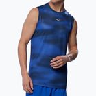 Maglietta da running da uomo Mizuno Core Graphic senza maniche blu reflex