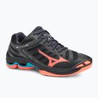 Scarpe da pallavolo Mizuno Wave Voltage 2 nero/fiamma neon/blu pavone