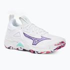 Mizuno Wave Momentum 3 scarpe da pallavolo bianco/viola indaco/rosa camelia