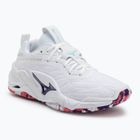Scarpe da pallamano Mizuno Wav Stealth Neo 2 white/violet indigo/camellia rose