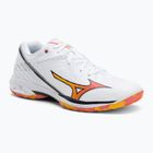 Mizuno Wave Claw 3 scarpa da badminton bianco/citrus/calypso coral