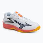 Scarpa da pallavolo Mizuno Thunder Blade Z bianco/corallo infuocato 2/citrus