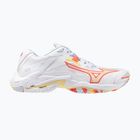 Scarpe da pallavolo donna Mizuno Wave Lightning Z8 bianco/calipso coral/pale banana
