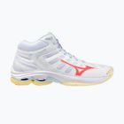 Scarpe da pallavolo donna Mizuno Wave Voltage 2 Mid bianco/calipso coral/pale banana