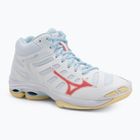 Scarpe da pallavolo donna Mizuno Wave Voltage 2 Mid bianco/calipso coral/pale banana