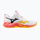 Mizuno Wave Momentum Pro scarpe da pallavolo bianco/fuoco corallo 2/citrus