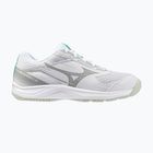 Scarpe da pallavolo per bambini Mizuno Cyclone Speed 5 bianco/nero/smeraldo ghiacciato