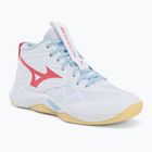 Scarpe da pallavolo donna Mizuno Wave Momentum Pro Mid bianco/calipso coral/pale banana