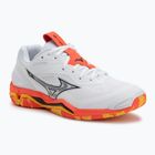 Scarpa da pallamano Mizuno Wave Stealth 6 bianco/fuoco corallo 2/citrus