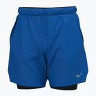 Pantaloncini da corsa Mizuno Core 7.5 2IN1 da uomo, blu principessa