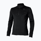 Felpa da running Mizuno Active Warm Half Zip uomo nero