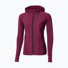 Giacca running donna Mizuno Active Warm Hybrid Full Zip Hooded dark purple