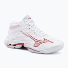 Scarpe da pallavolo donna Mizuno Wave Lightning Elite Mid white/rose elegance/lava falls