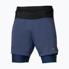 Pantaloncini da running uomo Mizuno Trail Multipocket 2in1 estate blue