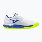 Scarpe da tennis da uomo Mizuno Wave Enforce Court CC white/dazzling blue/lightning