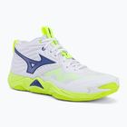 Scarpe da pallavolo Mizuno Wave Momentum Elite Mid white/lightning yellow/dazzling blue