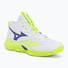 Scarpe da pallavolo Mizuno Wave Momentum Pro Mid white/lightning yellow/dazzling blue