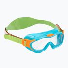 Speedo Sea Squad Maschera da nuoto per bambini Jr azzurro/verde fluo/arancio fluo/chiaro