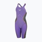 Costume da bagno Speedo Fastskin donna LZR Pure Intent Openback Kneeskin miami lilac/usa charcoal