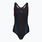 Costume da bagno intero da donna Speedo Allover Panel Laneback black/purple