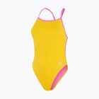 Costume intero Speedo Solid Vback giallo/rosa per donna